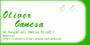 oliver oancsa business card